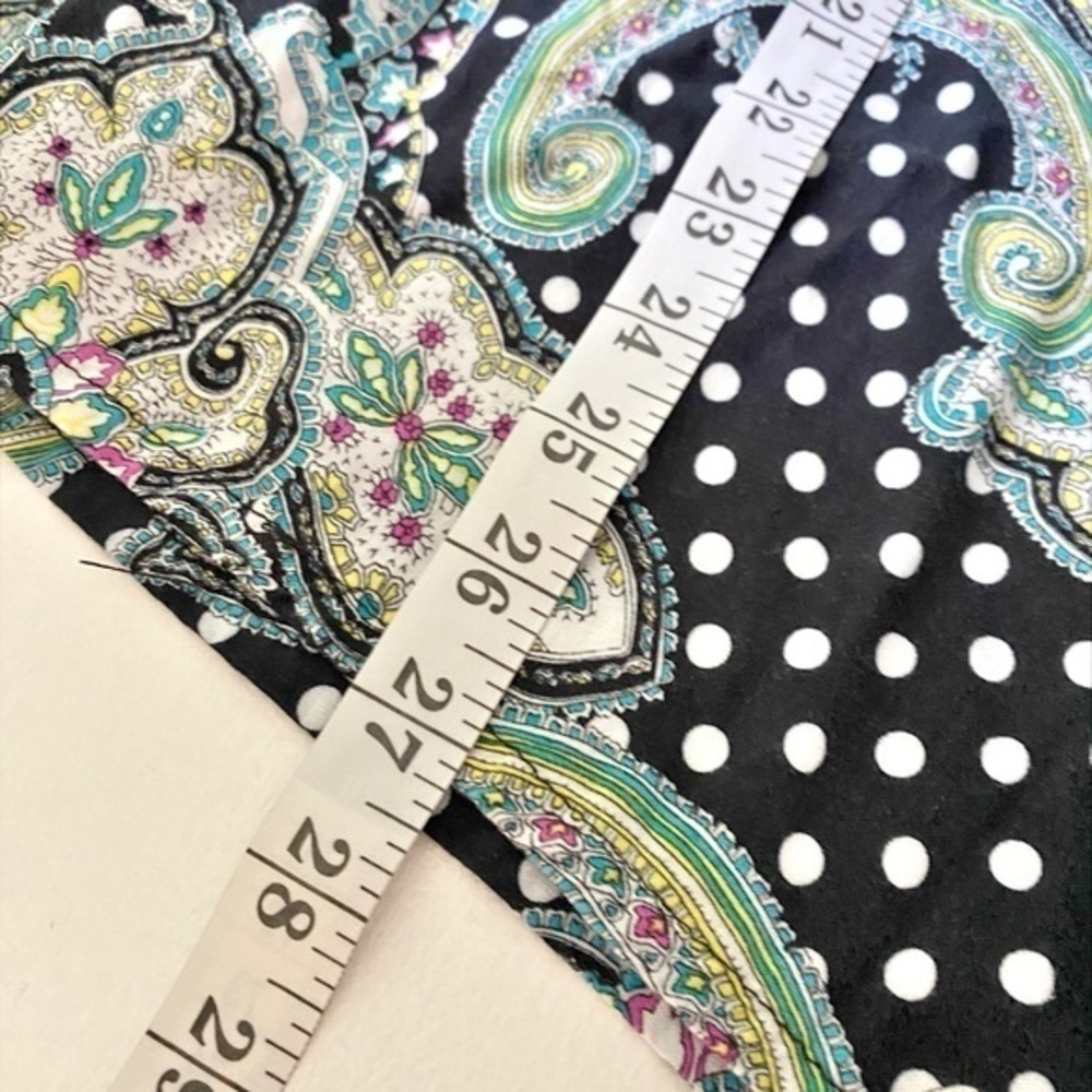 Mariani Vintage Paisley and Polka Dot Button Down Short Sleeve Shirt - Picture 6 of 6
